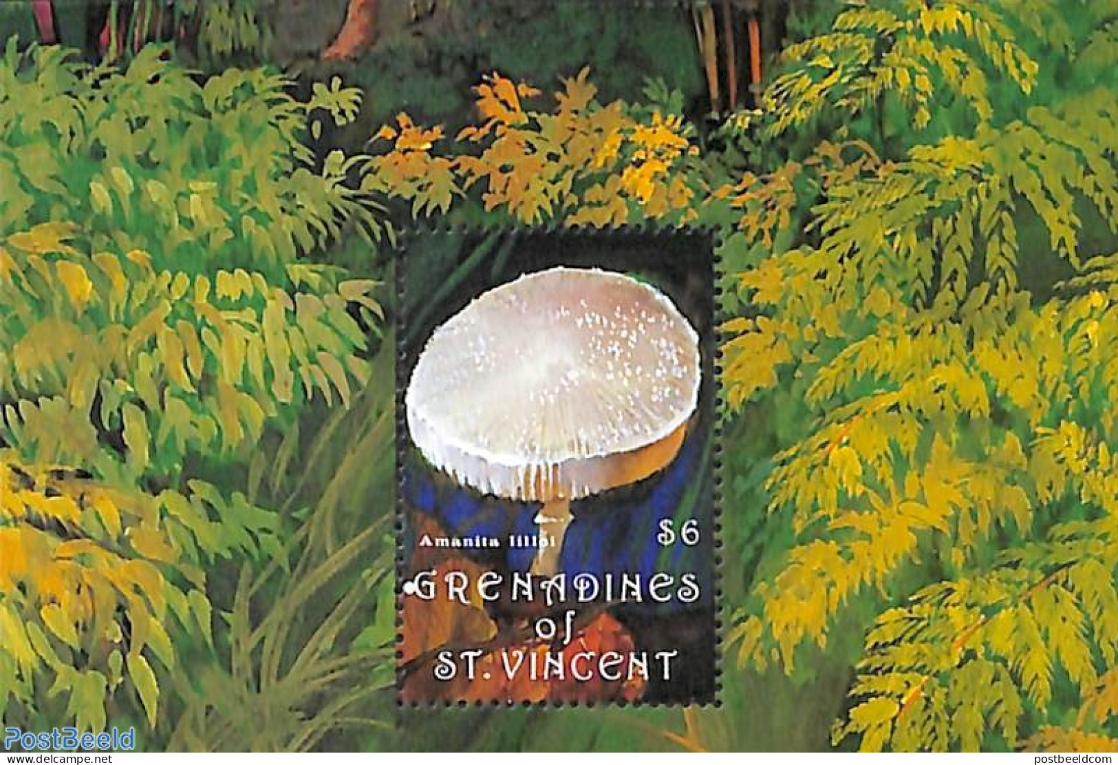 Saint Vincent & The Grenadines 1992 Amanita Lilloi S/s, Mint NH, Nature - Mushrooms - Champignons