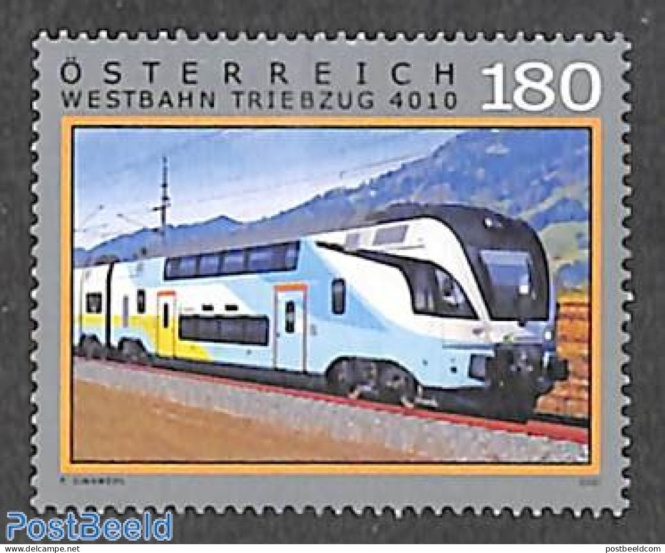 Austria 2021 West Bahn Railways, Train 4010 1v, Mint NH, Transport - Railways - Unused Stamps