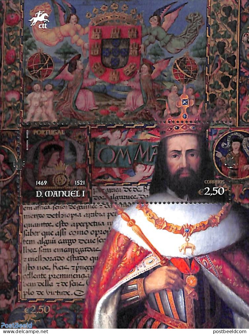 Portugal 2021 King Manuel I S/s, Mint NH, History - Kings & Queens (Royalty) - Unused Stamps