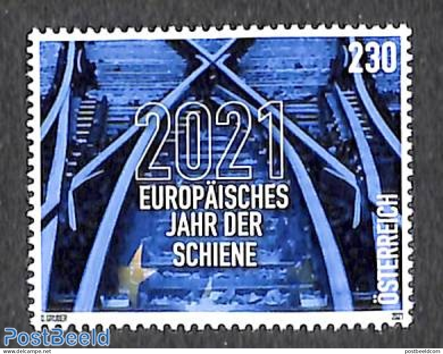Austria 2021 European Railway Year 1v, Mint NH, Transport - Railways - Ungebraucht