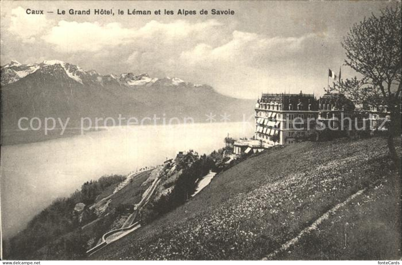 12321082 Caux VD Grand Hotel Lac Leman Alpes De Savoie Genfersee Alpen Caux - Sonstige & Ohne Zuordnung