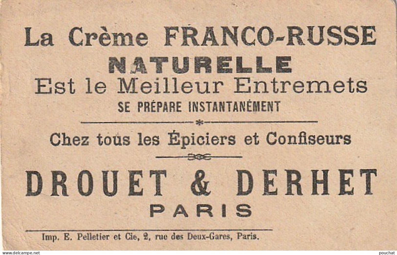 UR 1- " LES VIEUX GROGNARDS " - LE PETIT CAPORAL ? - CHROMO- JEU ENIGME - CREME DROUET & DERHET , PARIS - Sonstige & Ohne Zuordnung