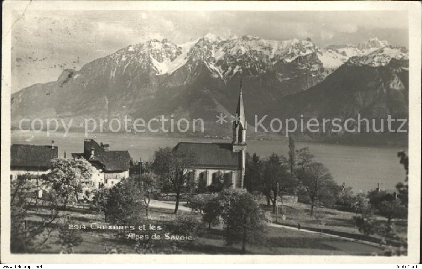 12321081 Chexbres Eglise Lac Leman Alpes De Savoie Genfersee Alpenpanorama Chexb - Sonstige & Ohne Zuordnung