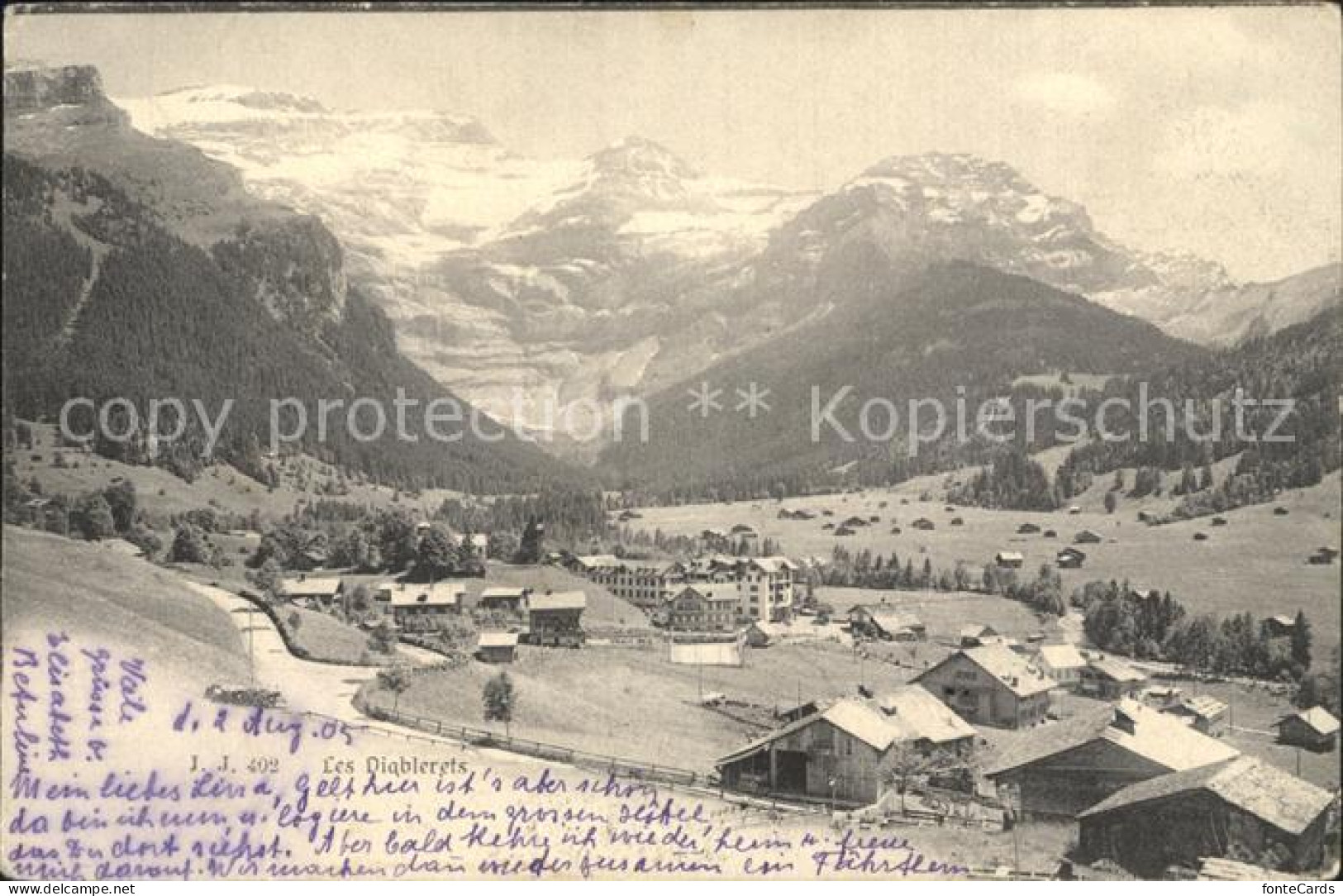 12321070 Les Diablerets Gesamtansicht Mit Alpenpanorama Les Diablerets - Sonstige & Ohne Zuordnung