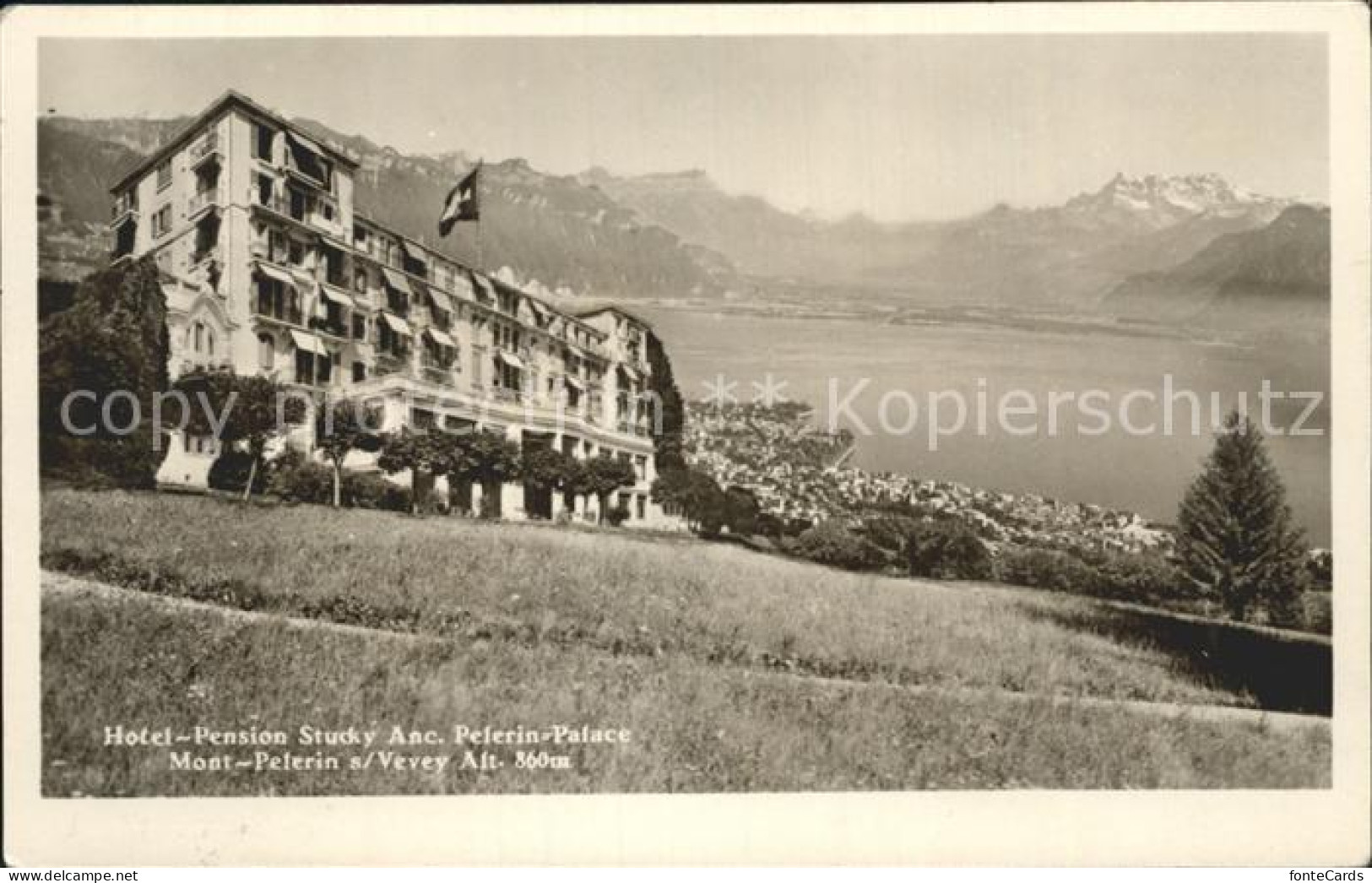 12321052 Mont Pelerin Hotel Pension Stucky Anc Genfersee Dents Du Midi Alpenpano - Sonstige & Ohne Zuordnung