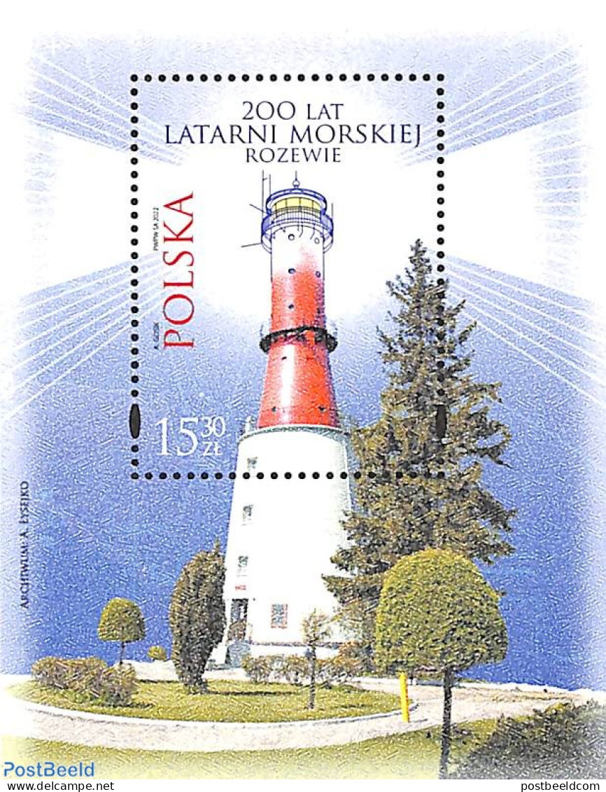 Poland 2022 Rozewie Lighthouse S/s, Mint NH, Various - Lighthouses & Safety At Sea - Unused Stamps