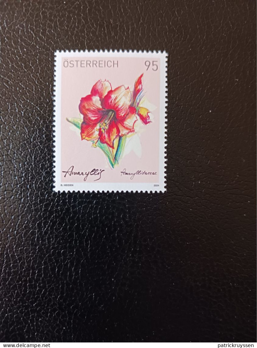 Austria 2024 Autriche Flowers Amaryllis Hippeastrum Fleur Flora Fiori 1v Mnh - Unused Stamps