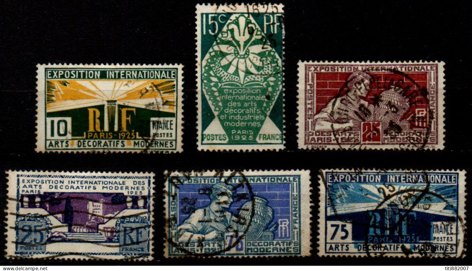 FRANCE    -   1924 .   Y&T N° 210 à 215 Oblitérés.   Série Complète - Oblitérés
