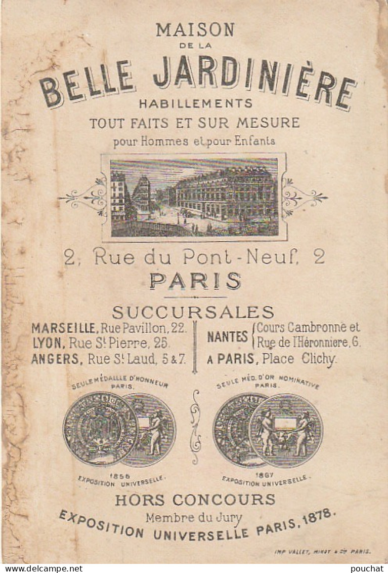 UR 3- CHERUBIN SCIANT LA COQUILLE D' UN OEUF - DORURE - CHROMO DE LA BELLE JARDINIERE - VALLET , MINOT & Cie , PARIS - Other & Unclassified