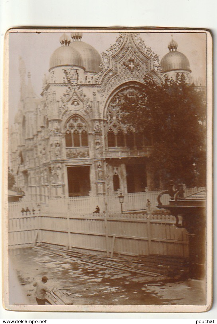 UR 4-(75) PAVILLON DE L' ITALIE -   EXPOSITION UNIVERSELLE  PARIS 1900 - PHOTO SUR SUPPORT CARTONNE - Places