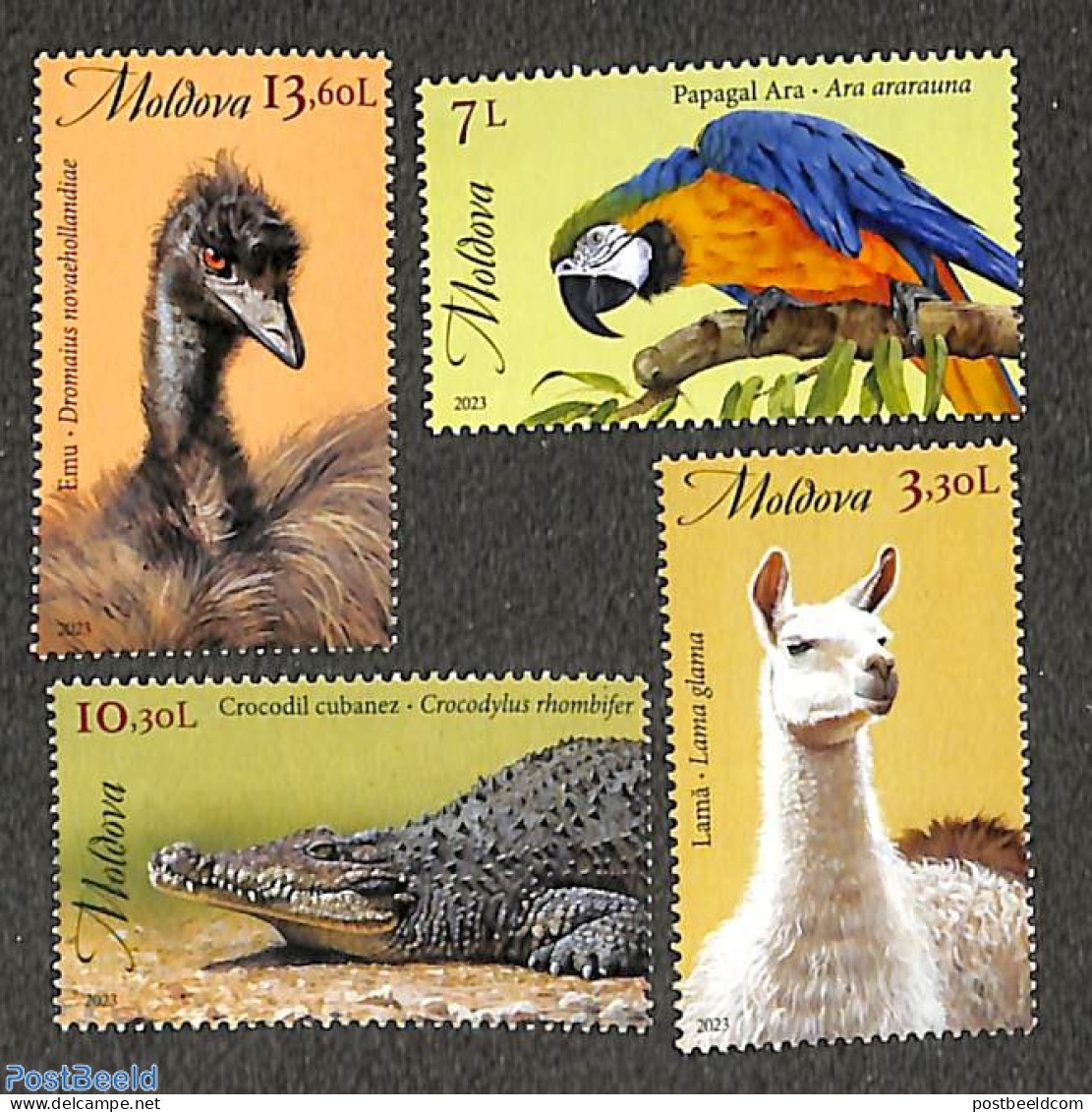 Moldova 2023 Chisinau Zoo 4v, Mint NH, Nature - Animals (others & Mixed) - Birds - Crocodiles - Parrots - Autres & Non Classés