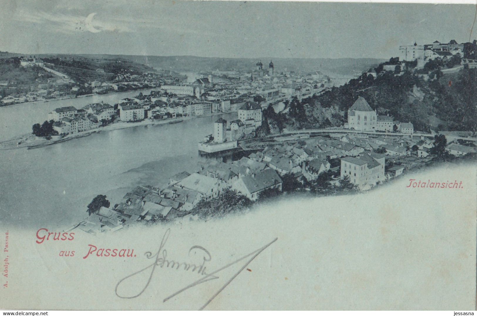 AK - Gruss Aus Passau - Mondscheinkarte - 1898 - Passau