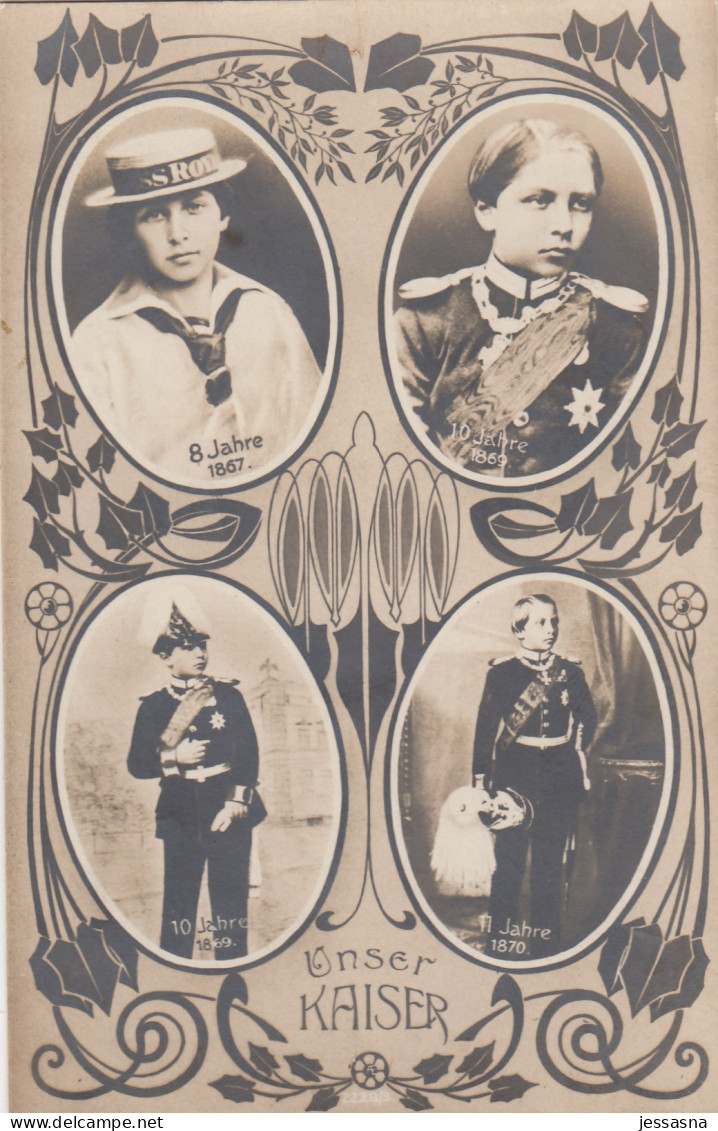AK - Kaiser Wilhelm - Unser Kaiser - Portät - Jugendjahre - 1906 - Personnages Historiques