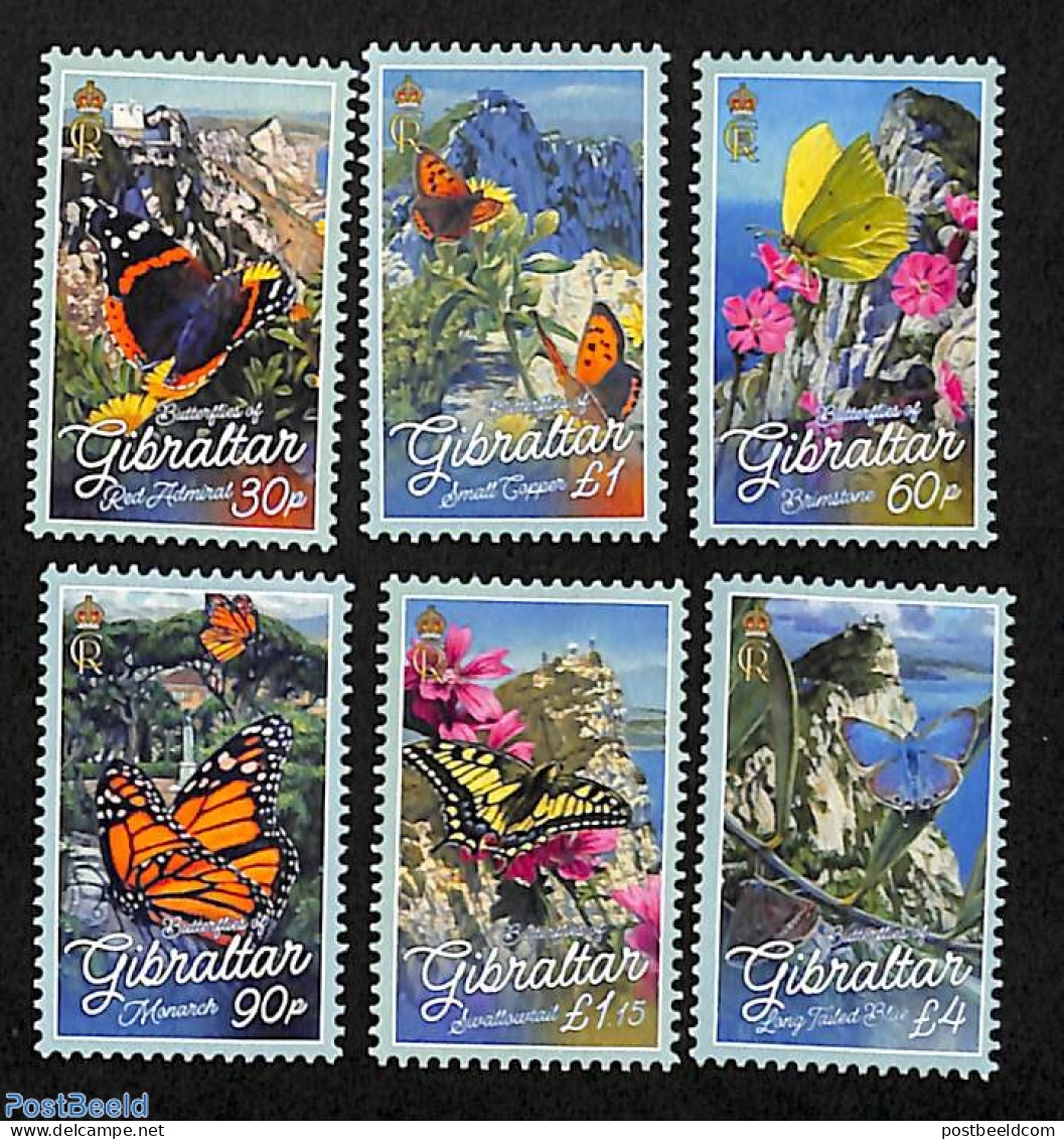 Gibraltar 2023 Butterflies 6v, Mint NH, Nature - Butterflies - Gibraltar