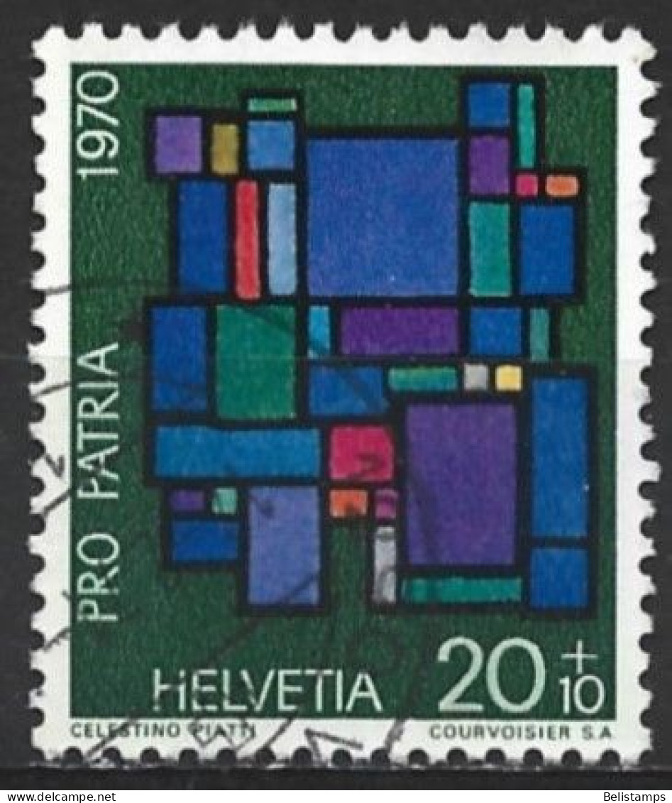 Switzerland 1970. Scott #B391 (U) Stained Glass Window, By Celestino Piatti - Used Stamps