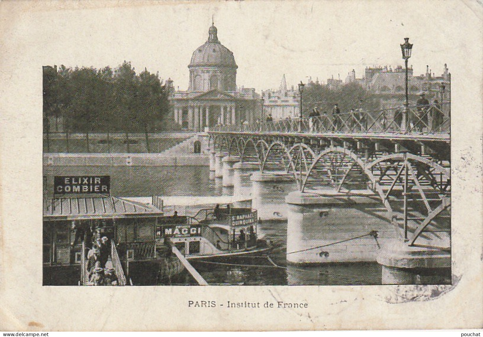 UR 6-(75) INSTITUT DE FRANCE , PARIS  - PONT DES ARTS - BATEAU MOUCHE  , PASSAGERS - 2 SCANS - Distretto: 06