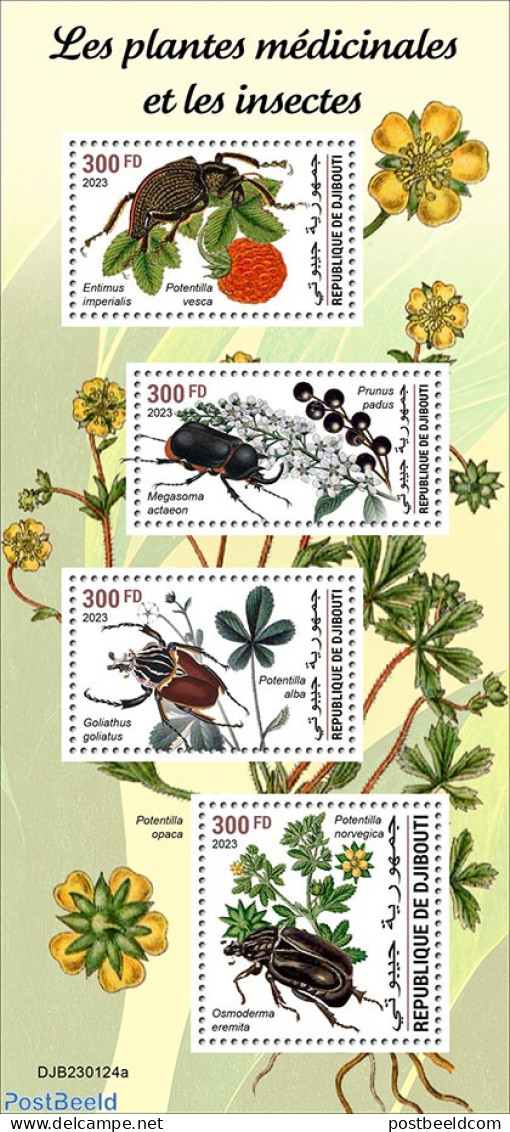 Djibouti 2023 Medical Plants And Insects, Mint NH, Nature - Flowers & Plants - Insects - Gibuti (1977-...)