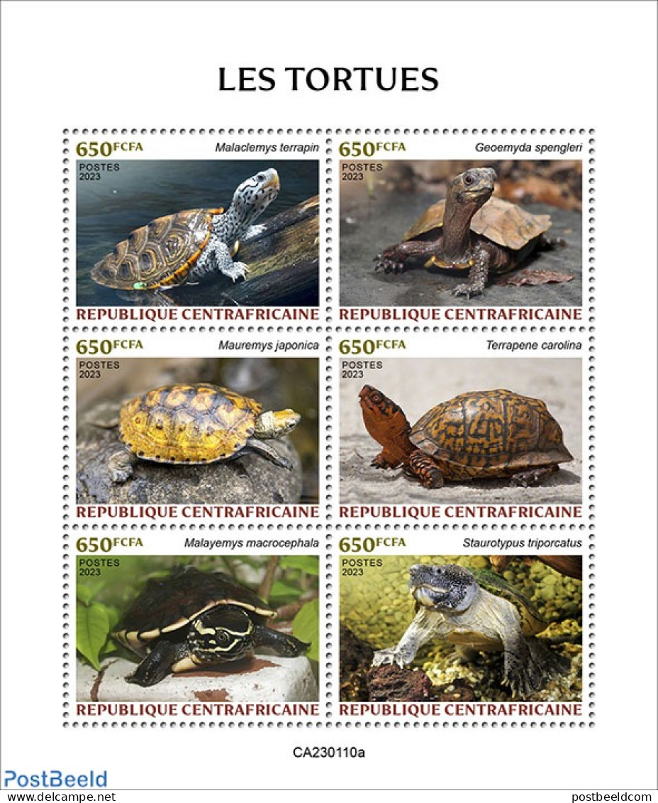 Central Africa 2023 Turtles, Mint NH, Nature - Turtles - Centrafricaine (République)