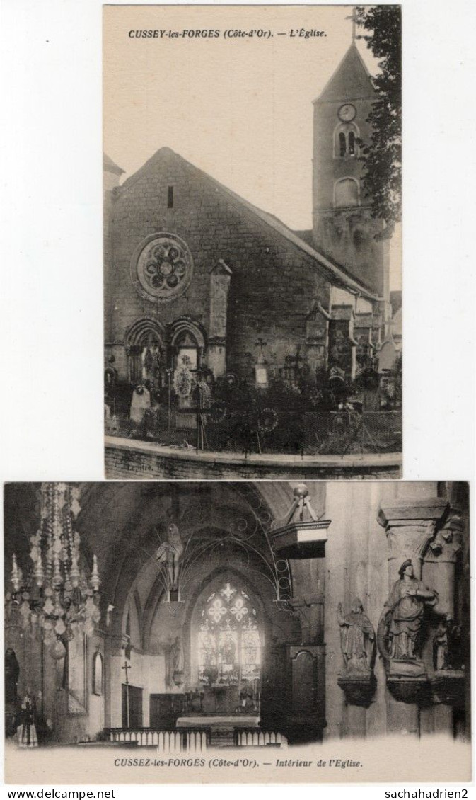 21. CUSSEY-LES-FORGES. Eglise. 2 Cartes (1) - Other & Unclassified