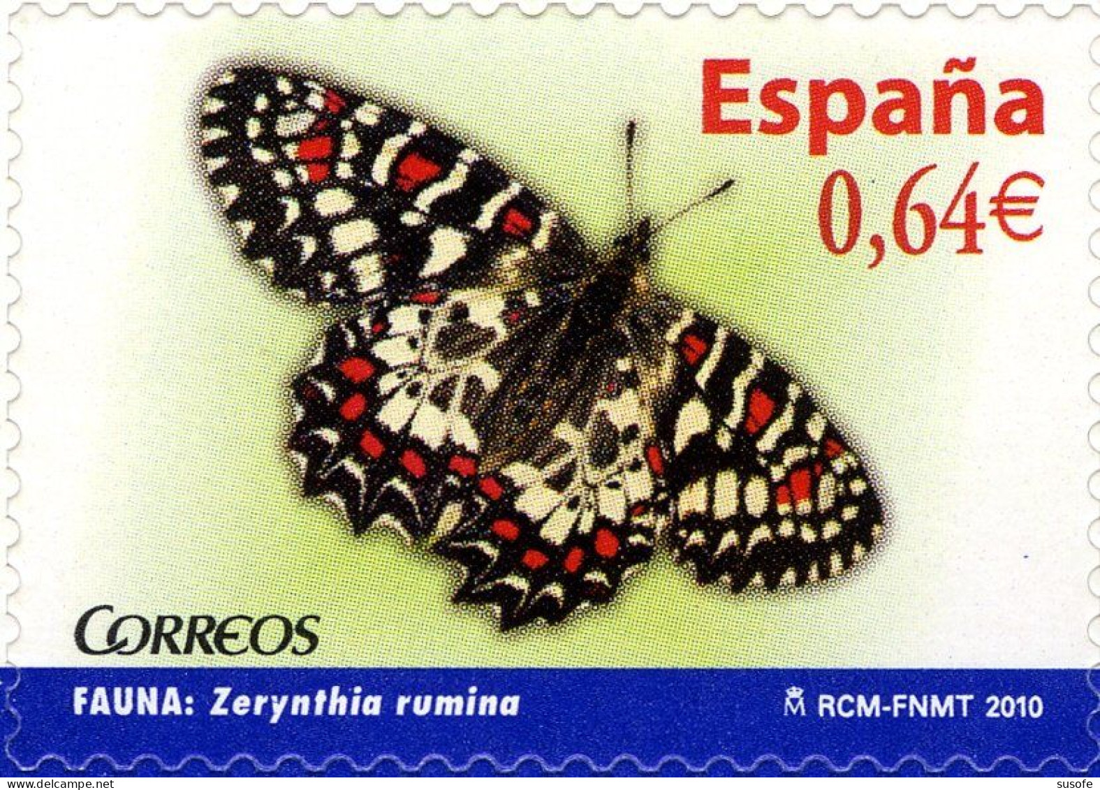España 2010 Edifil 4536 Sello ** Fauna Mariposa Butterfly Zerynthia Rumina Michel 4494 Yvert 4199 Spain Stamp Timbre - Neufs