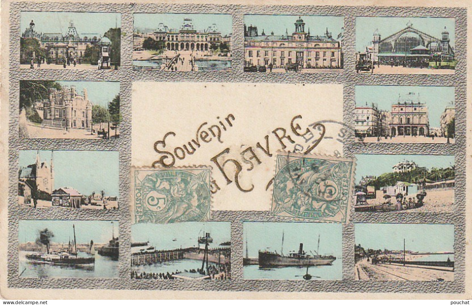 UR 7-(76) SOUVENIR DU HAVRE - CARTE MULTIVUES COLORISEE - 2 SCANS - Unclassified