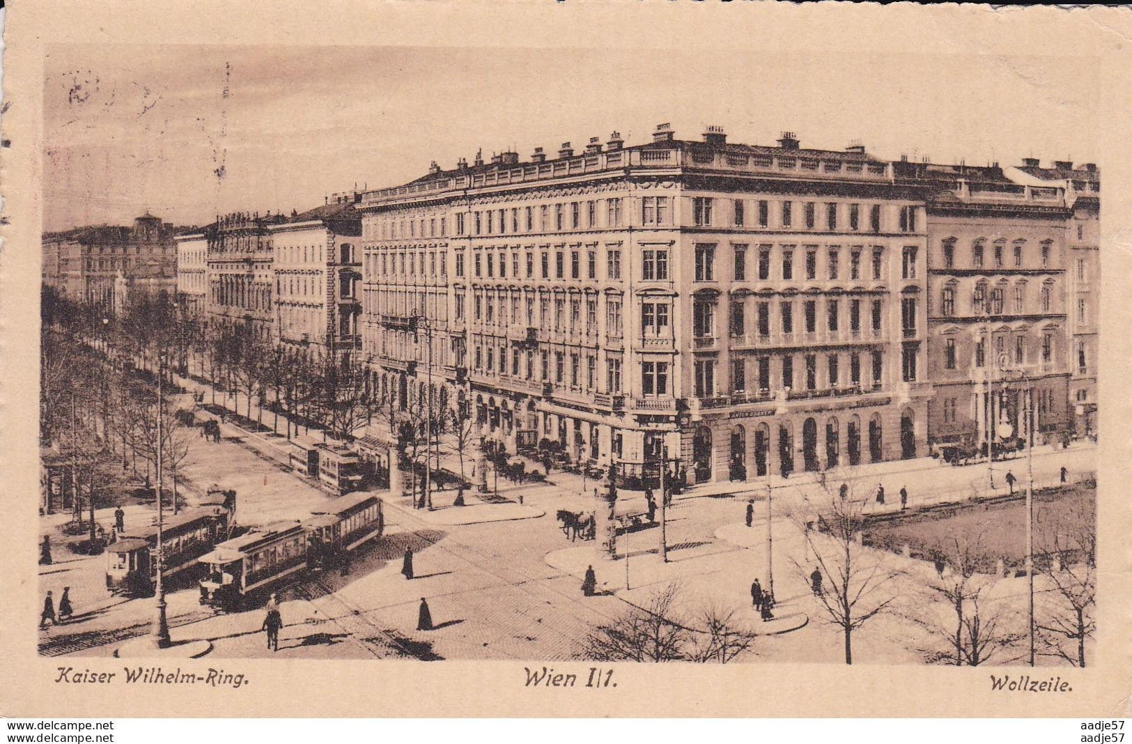 Austria Oostenrijk Wien I/1 Kaiser Wilhelm-Ring Tramway 1917 - Trains