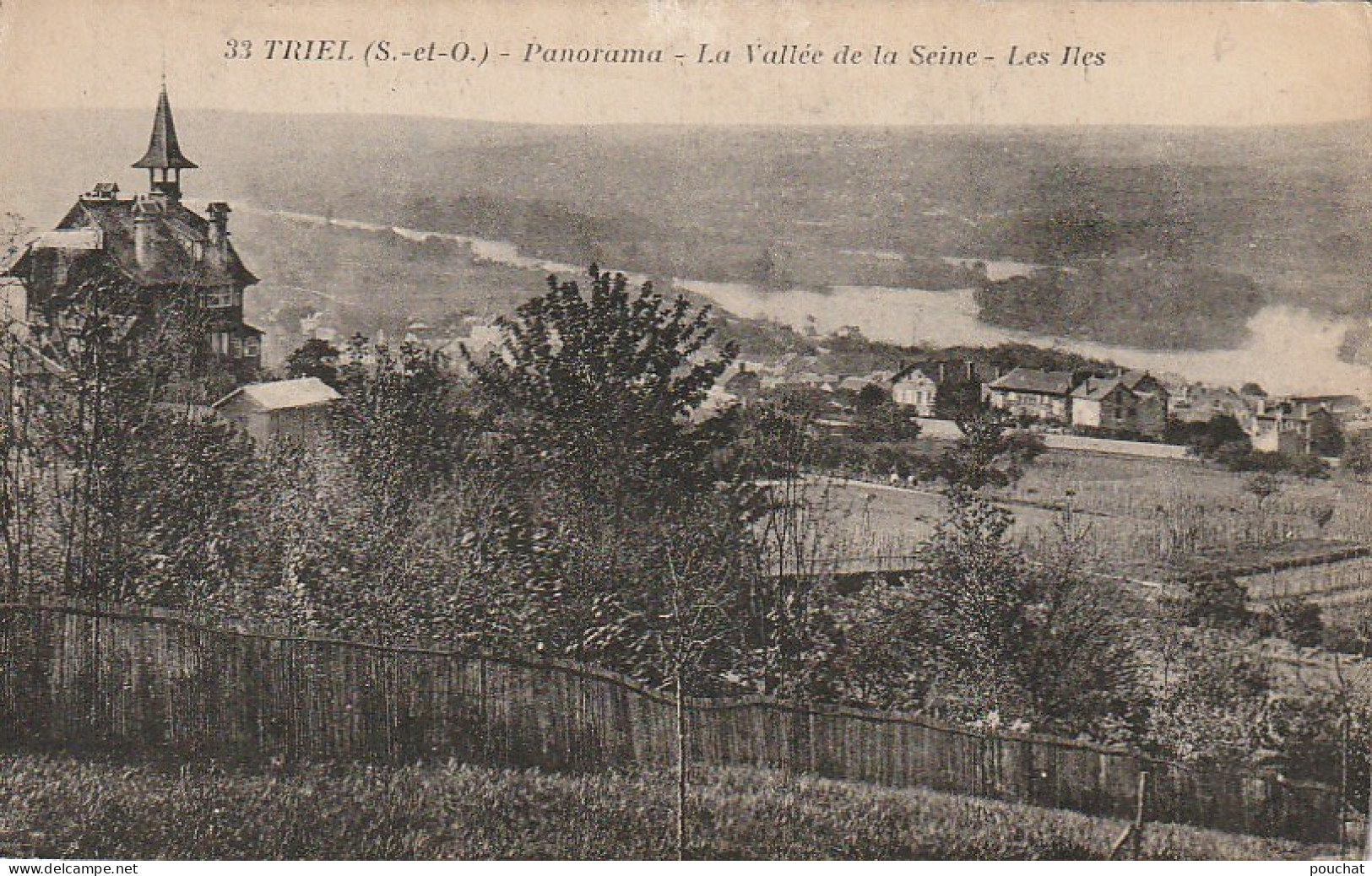 UR 9-(78) TRIEL - PANORAMA- LA VALLEE DE LA SEINE - LES ILES  - 2 SCANS - Triel Sur Seine