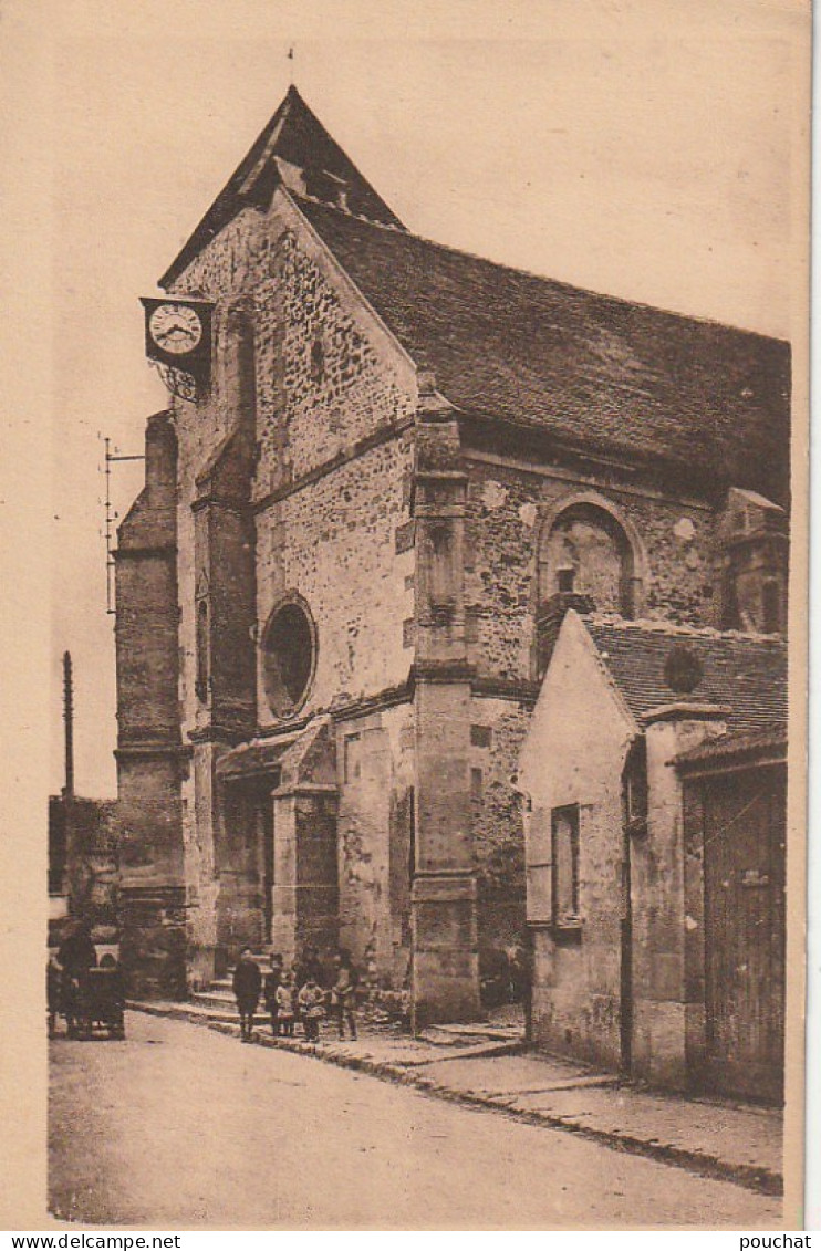 UR 9-(78) PORCHEVILLE - L' EGLISE DATANT DU XIVe SIECLE - ENFANTS  - 2 SCANS - Porcheville