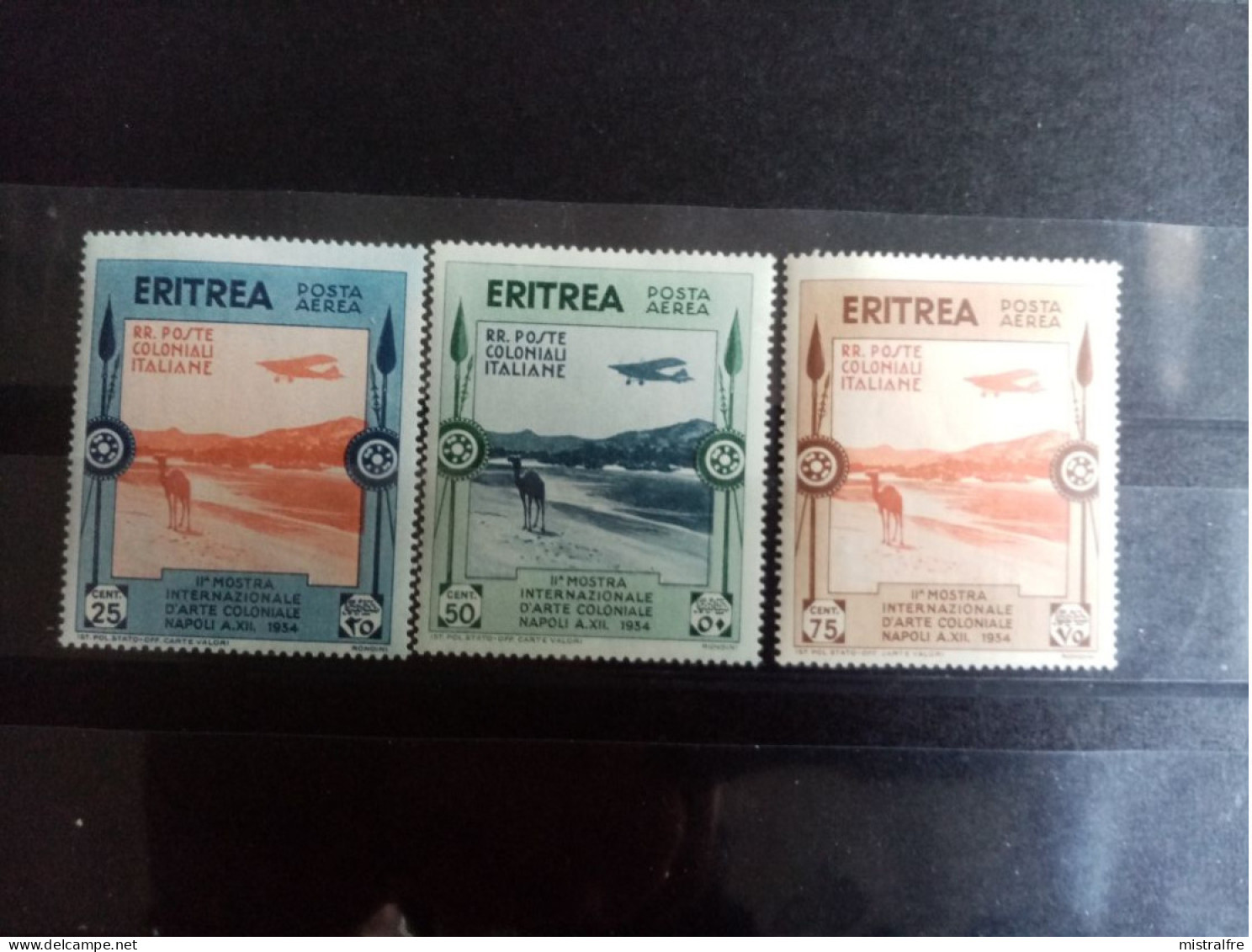 ERYTHREE. 1934. Poste Aérienne N° 1.2 Et 3.  Expo Art Colonial. NEUFS ++.  Côte YT 2020 : 15,00 € - Eritrea