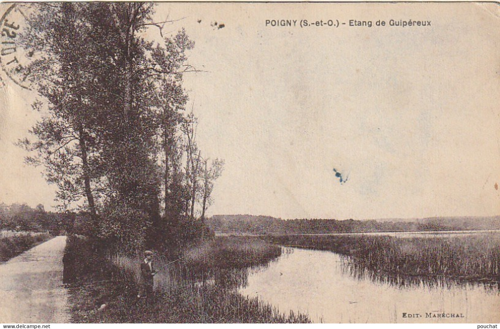 UR 9-(78) POIGNY - ETANG DE GUIPEREUX - PECHEUR - 2 SCANS - Other & Unclassified