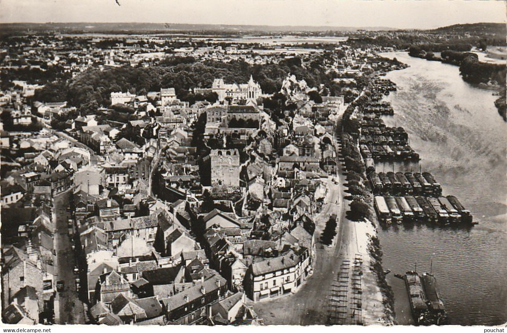 UR 10-(78) CONFLANS SAINTE HONORINE - PANORAMA QUAI DES MARTYRS - VUE AERIENNE - 2 SCANS - Conflans Saint Honorine