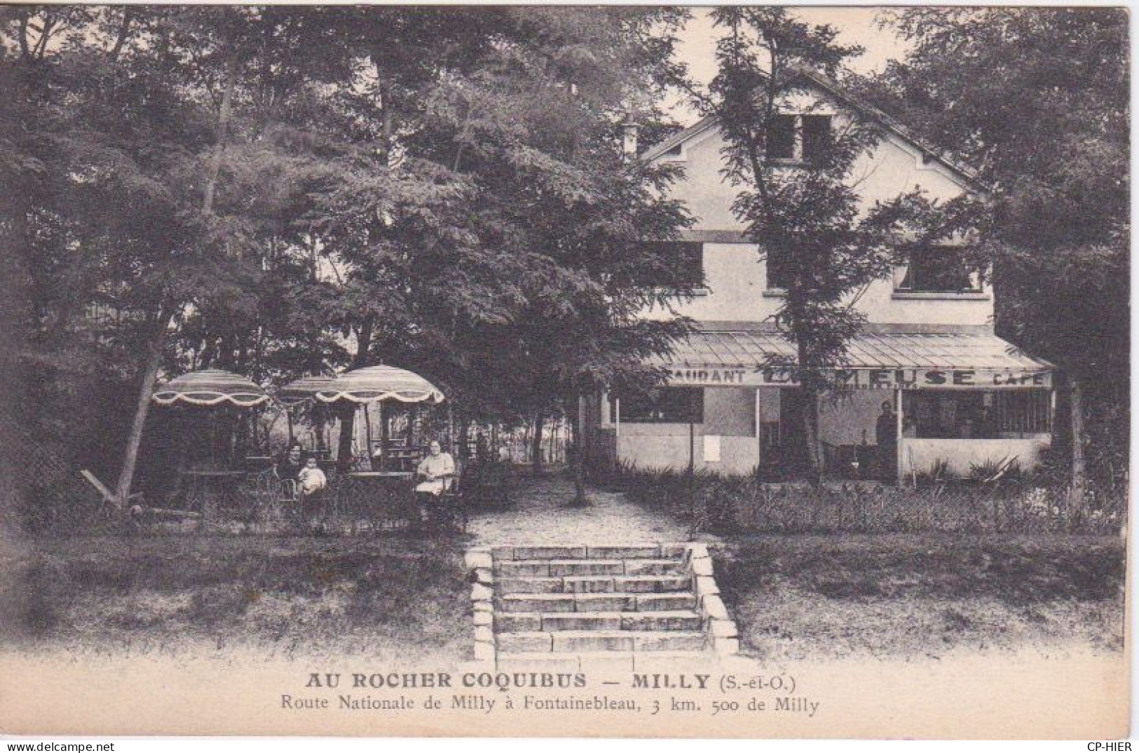 91 - MILLY LA FORET - AU ROCHER COQUIBUS - ROUTE NATIONALE DE MILLY A FONTAINEBLEAU - RESTAURANT  CAFE - Milly La Foret