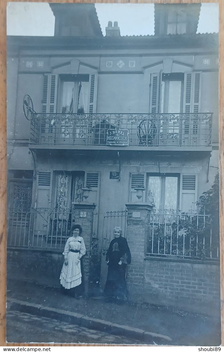 J BOREL MÉCANICIEN MAGASIN DEVANTURE CARTE PHOTO - Fotos