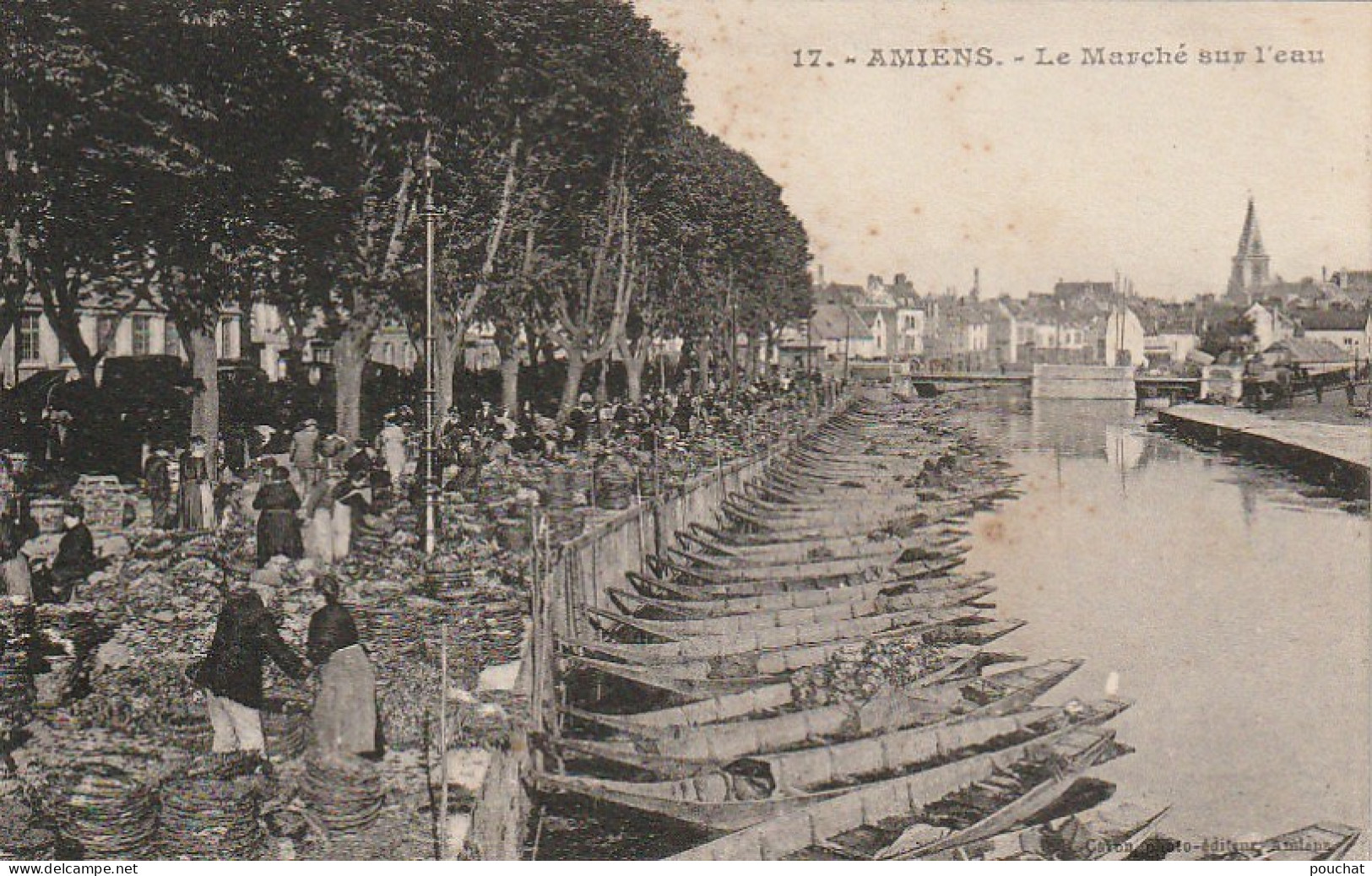 UR 11-(80) AMIENS - LE MARCHE SUR L' EAU -  ANIMATION - 2 SCANS - Amiens