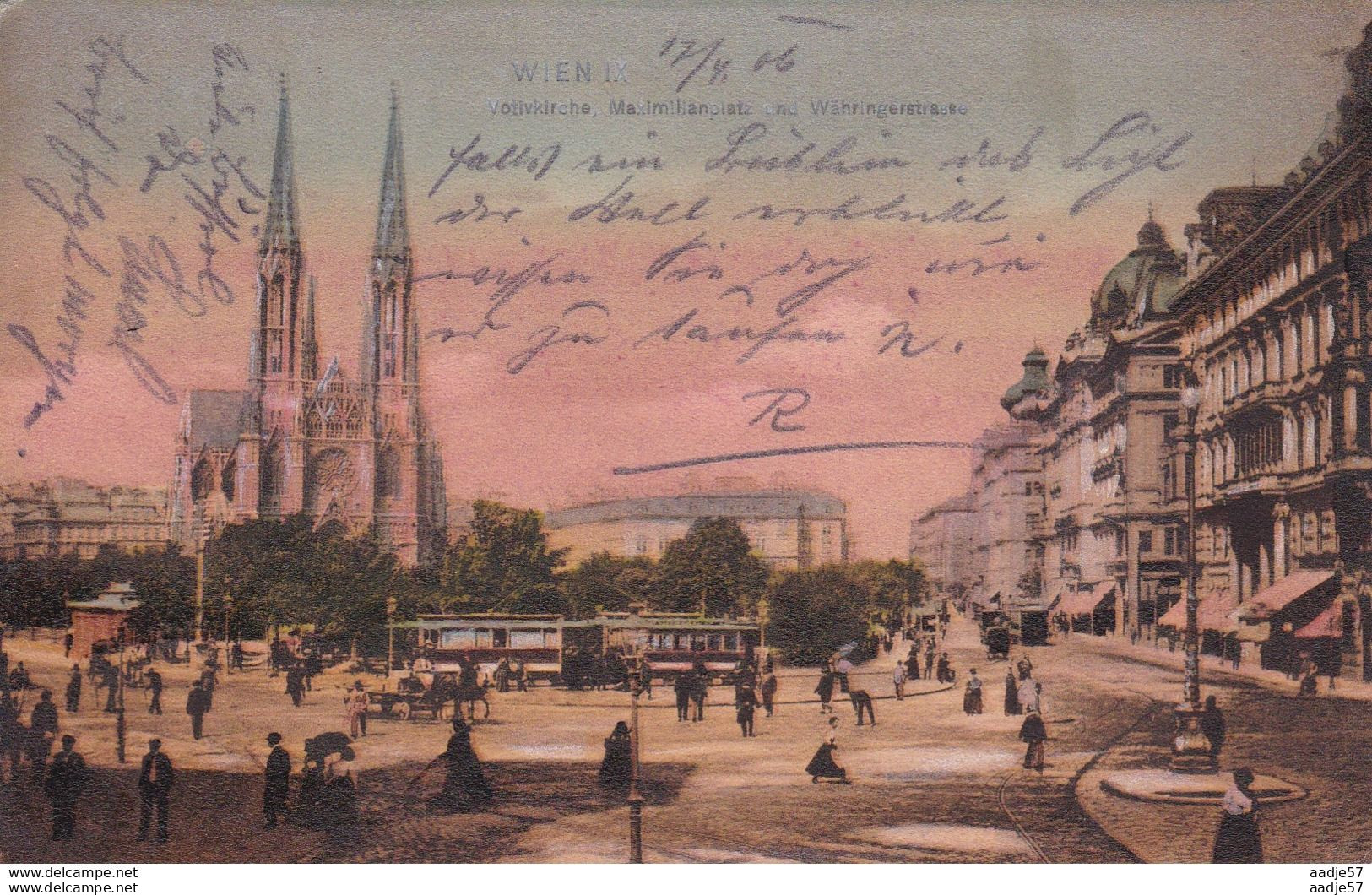 Austria Oostenrijk Wien Maximillanplatz Tramway 1906 - Treinen