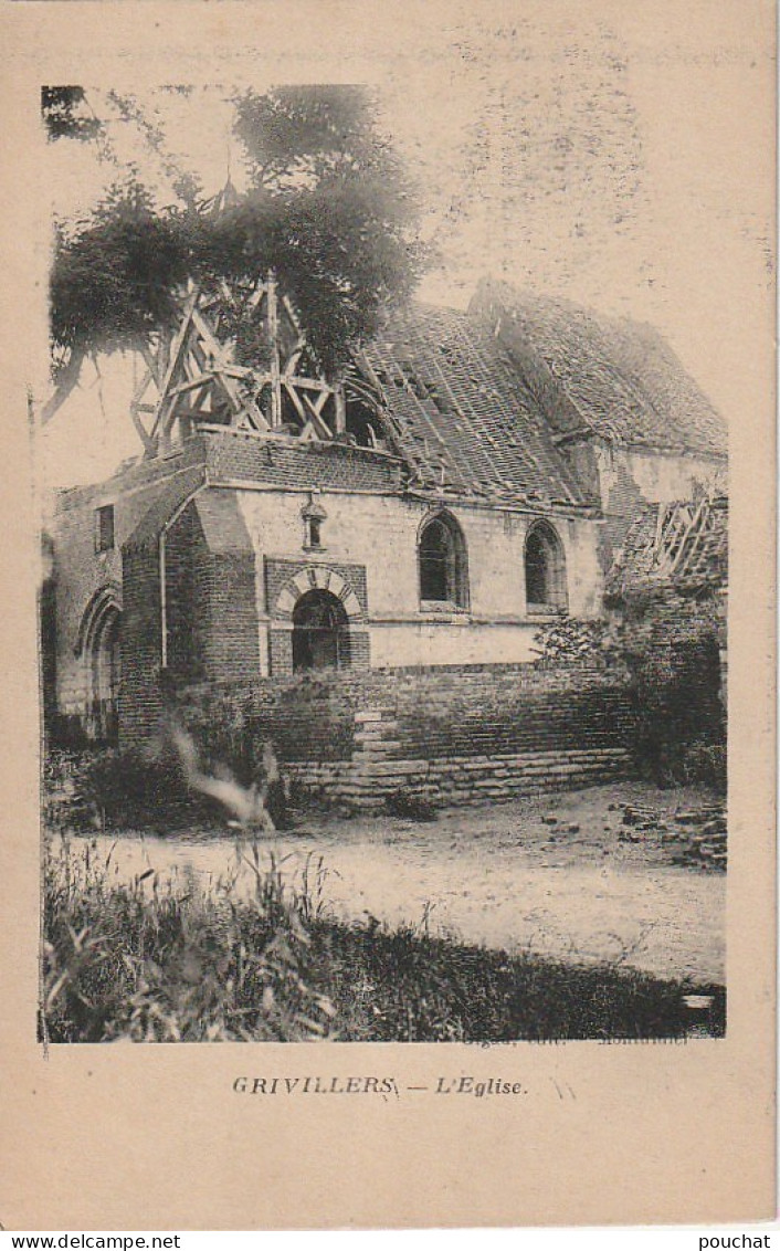 UR 11-(80) GRIVILLERS - L' EGLISE  - 2 SCANS - Other & Unclassified