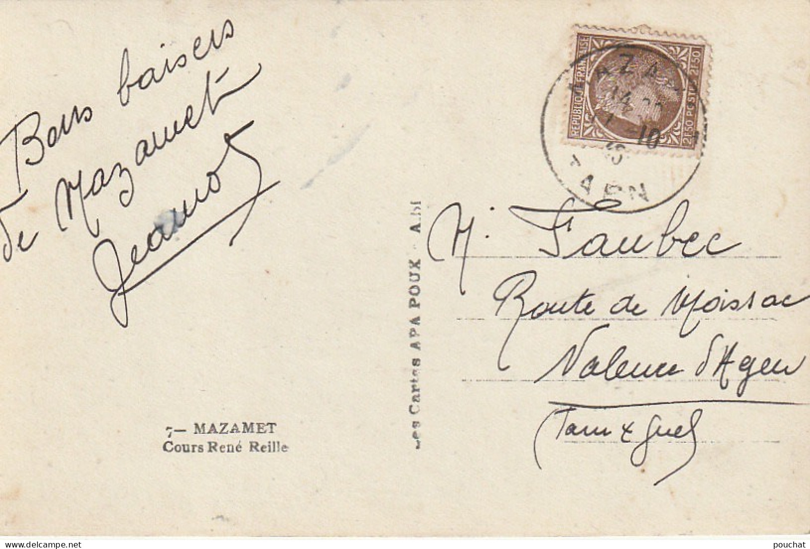 UR 12-(81) MAZAMET - COURS RENE REILLE - CAFES  RESTAURANTS , TERRASSES - 2 SCANS - Mazamet