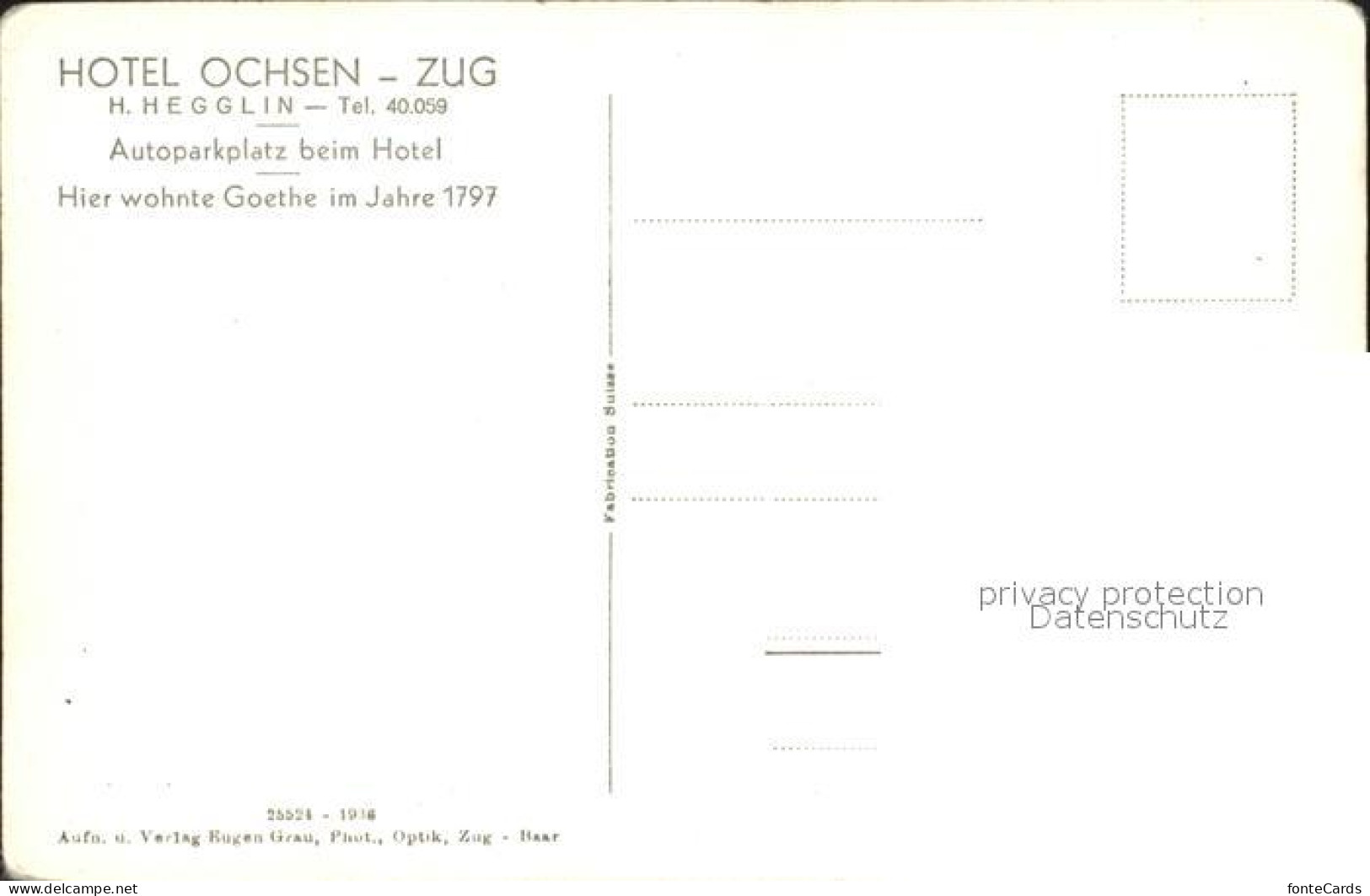 12320712 Zug  ZG Kolinplatz Hotel Ochsen  - Other & Unclassified