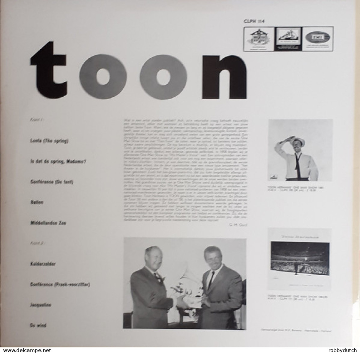 * LP * TOON HERMANS - TOON (Reissue 1970) - Cómica