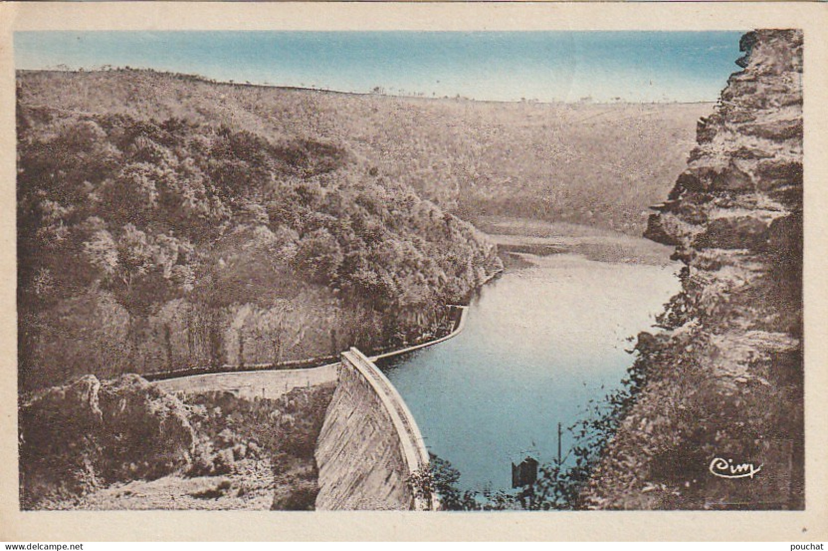 UR 12-(81) PAMPELONNE - BARRAGE SUR LE VIAUR - CARTE COLORISEE - 2 SCANS - Pampelonne