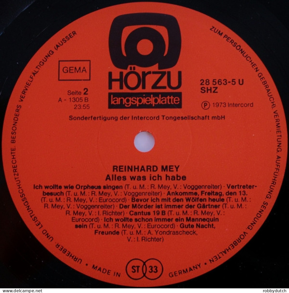 * LP *  REINHARD MEY - ALLES WAS ICH HABE (Germany 1973 EX!!)