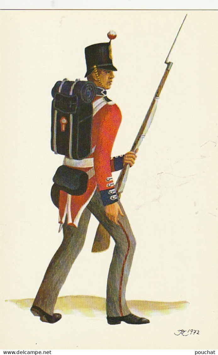 UR 14- PRIVATE : THE IST ( OR ROYAL ) REGIMENT OF FOOT  ( 1854 ) - ILLUSTRATEUR J.R - UNIFORME - Régiments