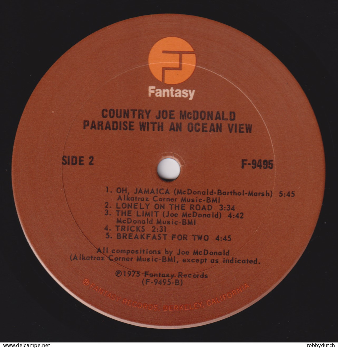 * LP *  COUNTRY JOE McDONALD - PARADISE WITH AN OCEAN VIEW (USA 1975 EX-)