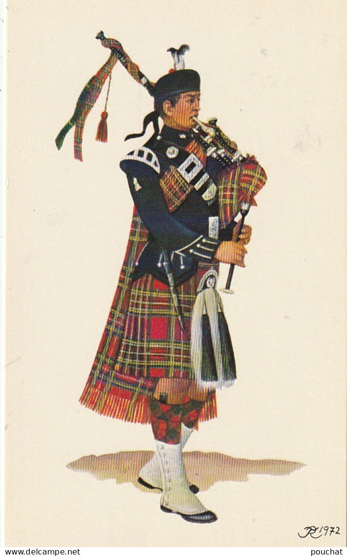 UR 14- PIPER : THE  ROYAL SCOTS ( THE ROYAL REGIMENT ) N° 1  DRESS 1952 - ILLUSTRATEUR J.R  - Régiments