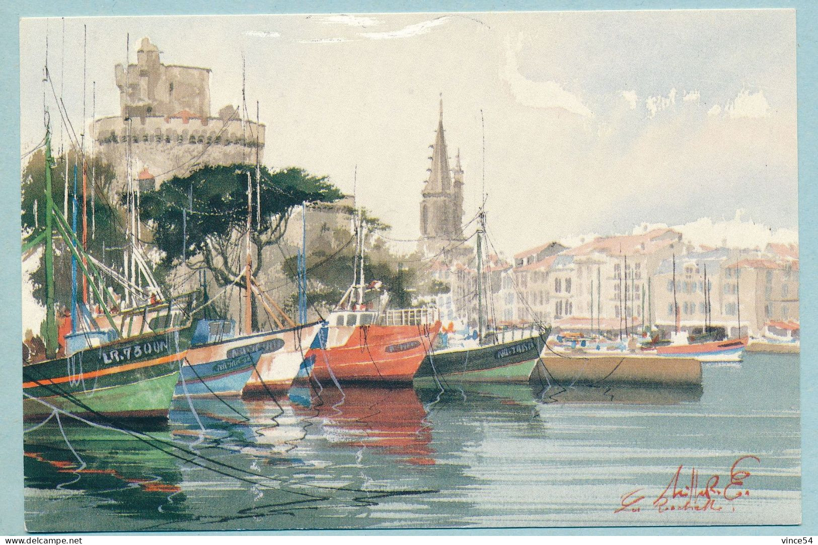 LA ROCHELLE - Le Port - Aquarelle De Jean - Michel Seiller - La Rochelle