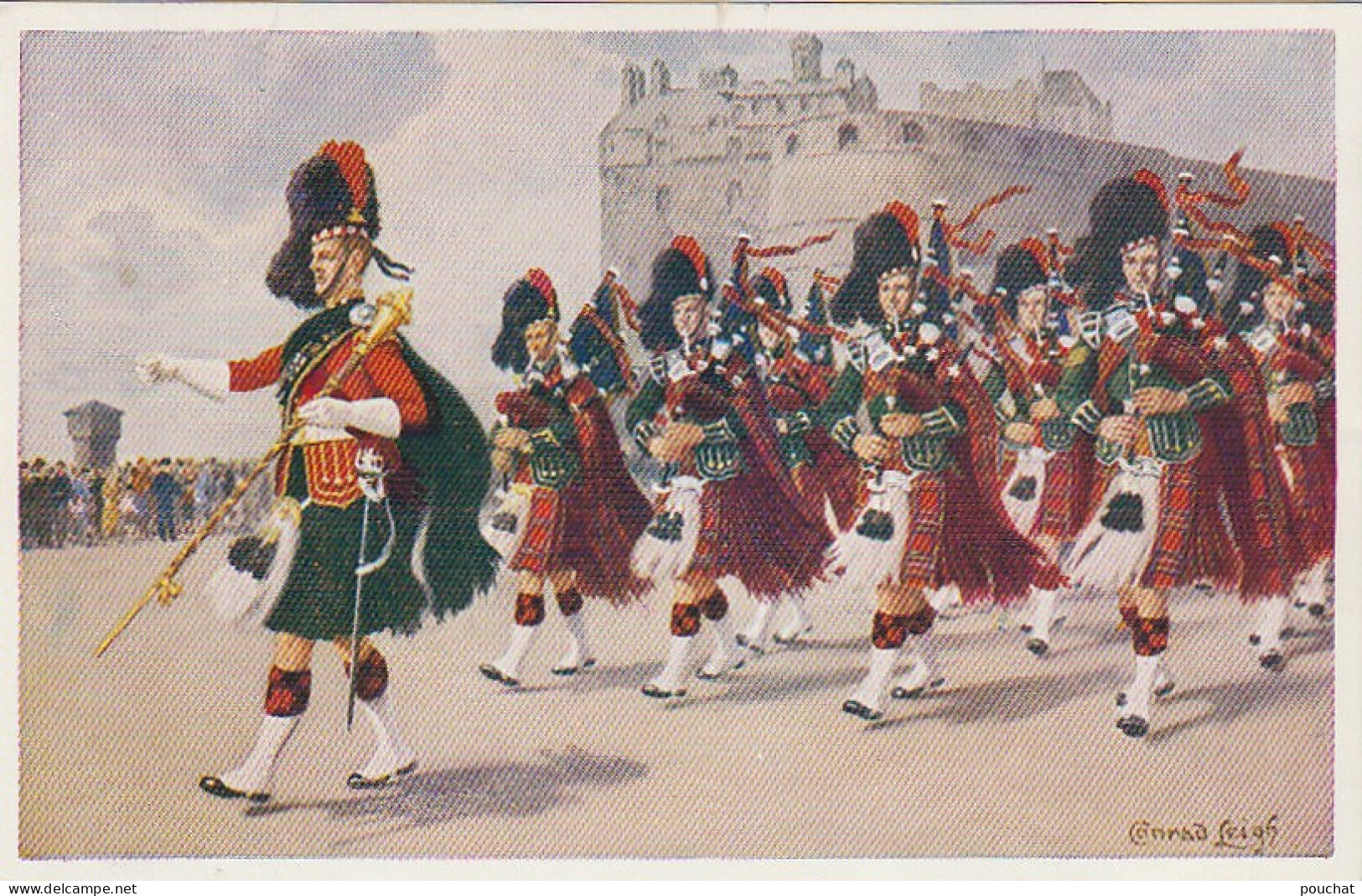 UR 14- PIPES AND DRUMS OF THE  BLACK WATCH ( ROYAL HIGHLAND REGIMENT )- ILLUSTRATEUR CONRAD LEIGH  - Regimientos