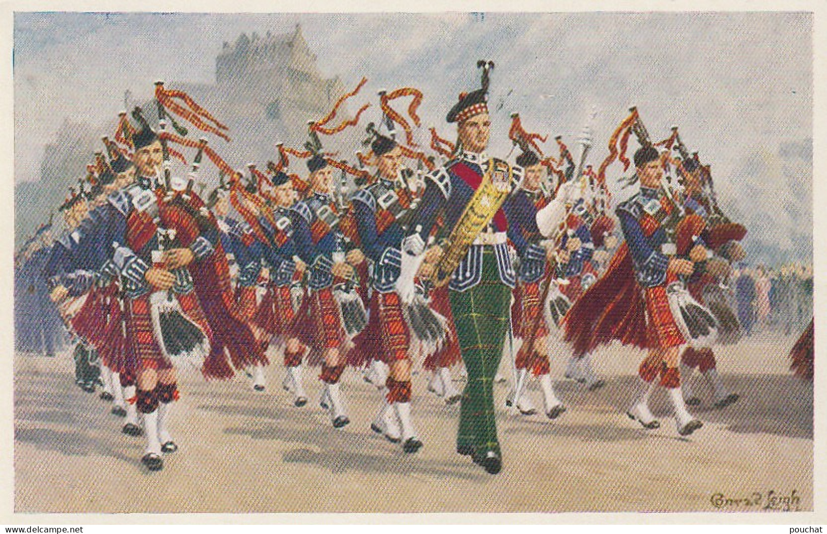 UR 14- PIPES AND DRUMS OF THE  ROYAL SCOTS (THE LOTHIAN REGIMENT ) - ILLUSTRATEUR CONRAD LEIGH  - Regiments