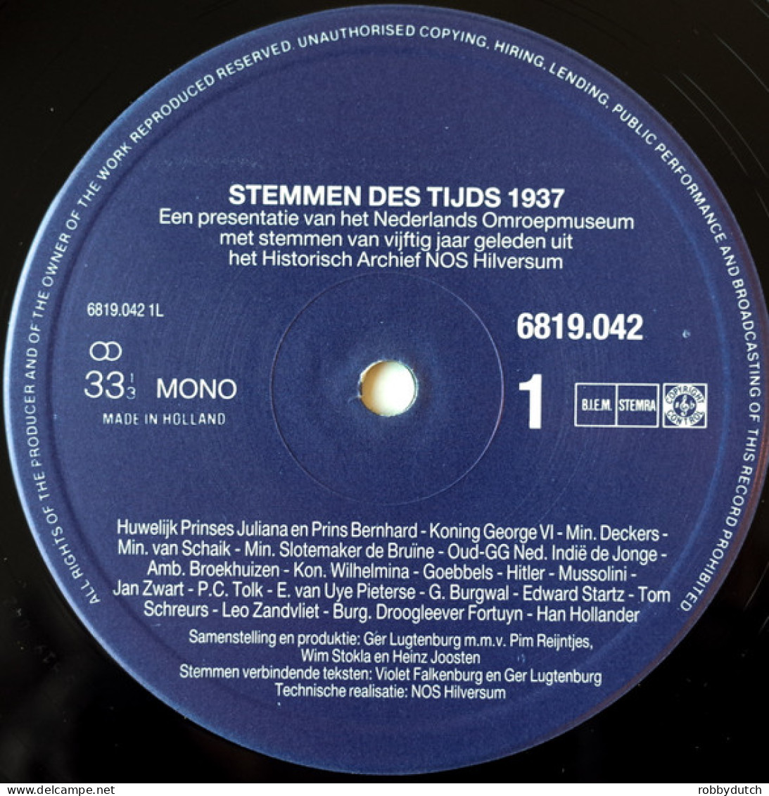 * 2LP *  STEMMEN DES TIJDS 1937-1938 (Holland 1988 EX)