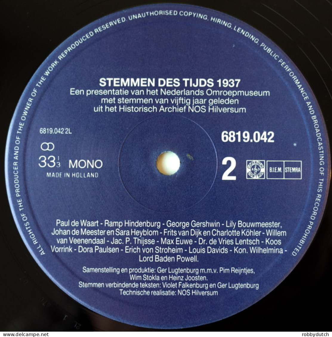 * 2LP *  STEMMEN DES TIJDS 1937-1938 (Holland 1988 EX)