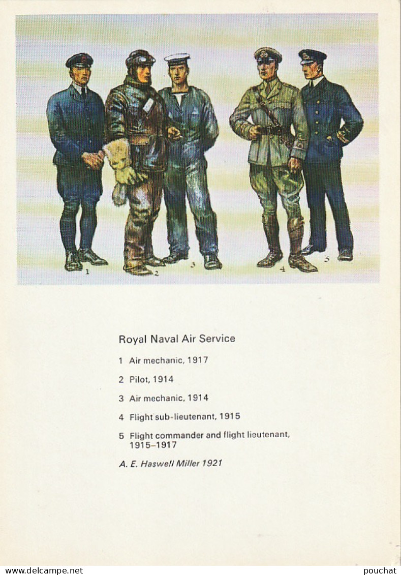 UR 14- BRITISH UNIFORMS ( 1914/1918 ) - ROYAL NAVAL  AIR SERVICE - ILLUSTRATEUR  A.E. HASWELL MILLER (1920) - UNIFORMES  - Uniformi